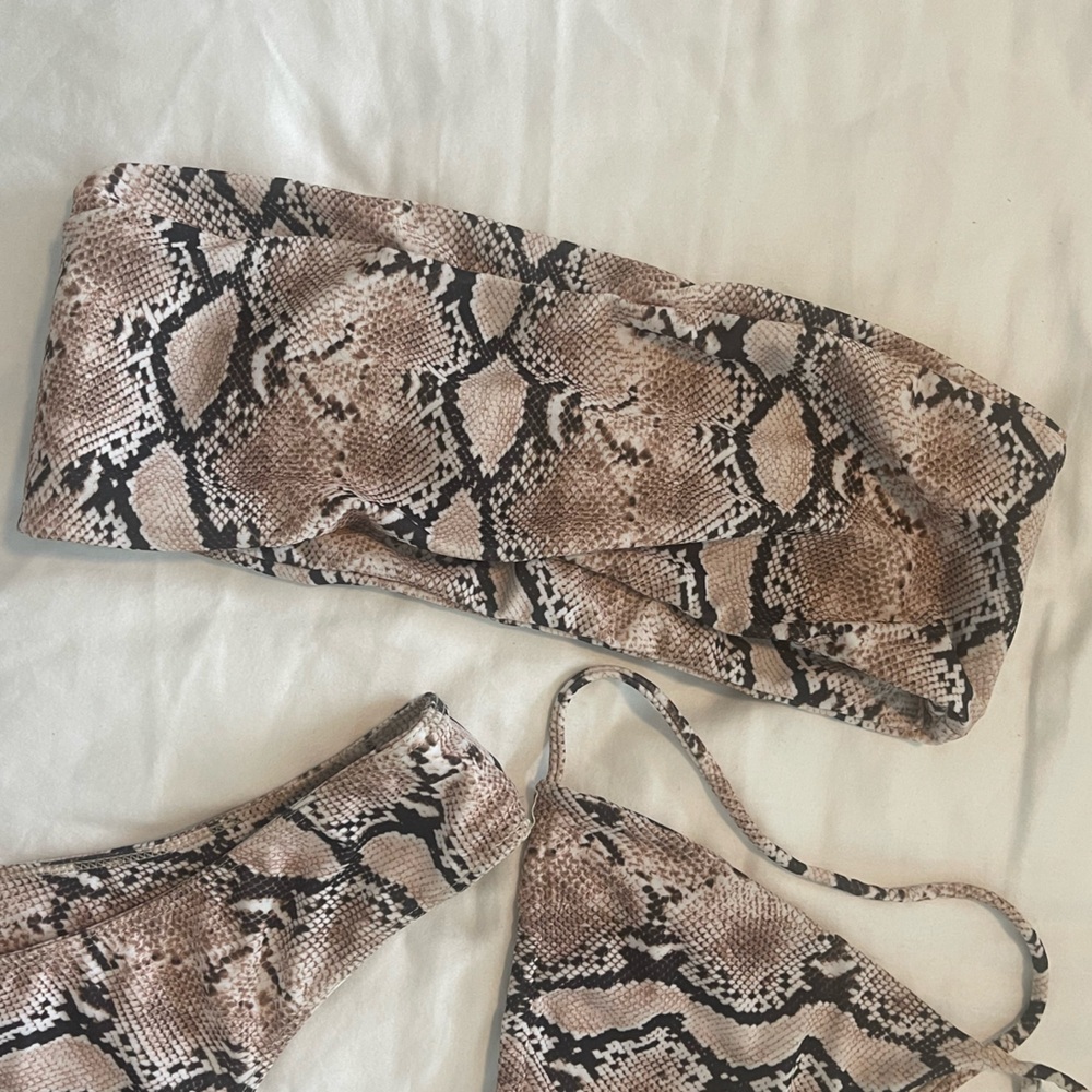 Tan Lines By Sivan Ayla Python Print Bikini Set 3… - image 5